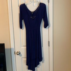 Elegant half sleeve high low dress
